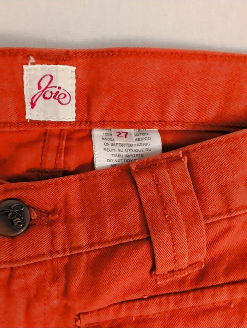 NWT Vintage Joie Burnt Orange LOW RISE Flare Denim Jeans Size 27 Y2K - Picture 7 of 9